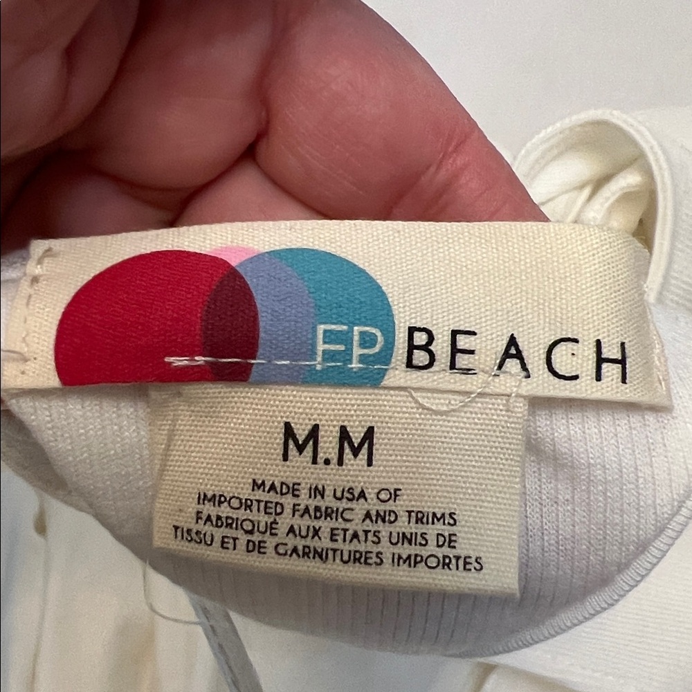 FREE PEOPLE FP BEACH BETHANY MIDI CUT-PUT DRESS WHITE MEDIUM NEW WITH TAGS - Picture 9 of 11